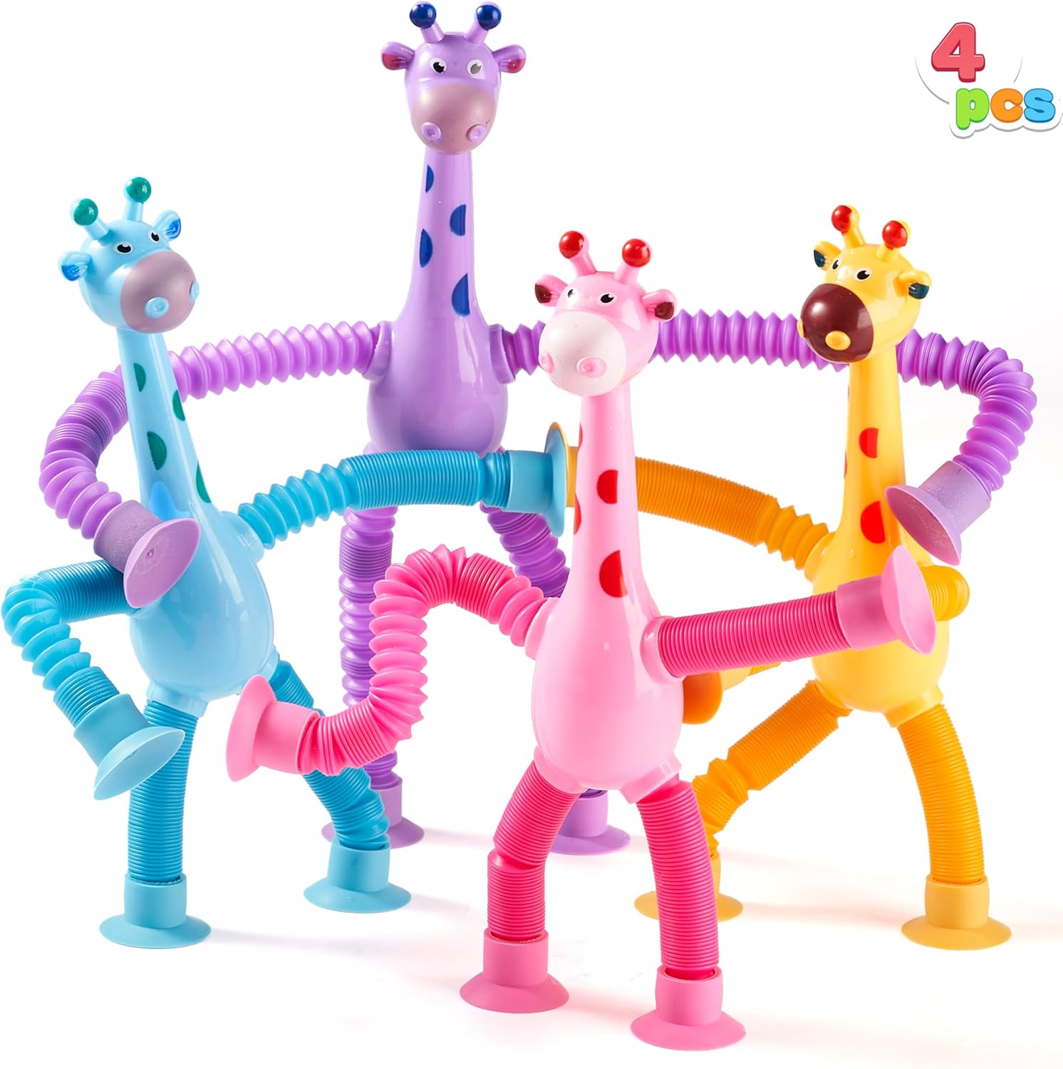 4 Pcs Pop Tubes Suction Cup